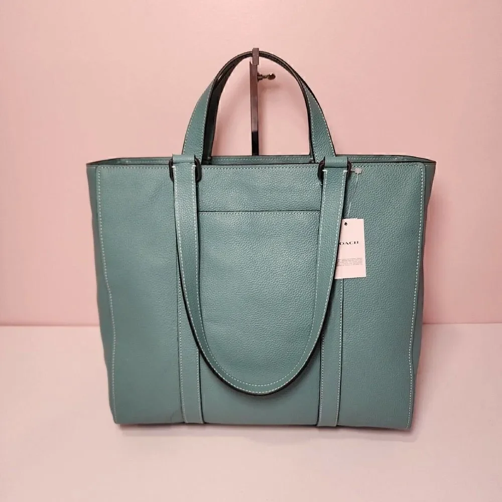 NWT COACH C8157 Tote Hudson Double Handle Teal Blue Green